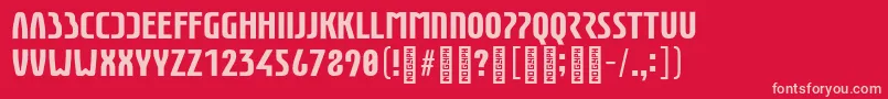 EunomiaBold Font – Pink Fonts on Red Background