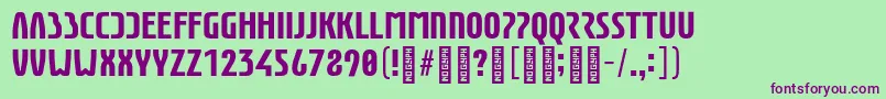 EunomiaBold Font – Purple Fonts on Green Background
