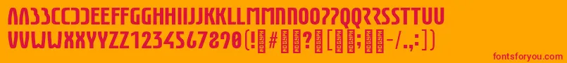 EunomiaBold Font – Red Fonts on Orange Background