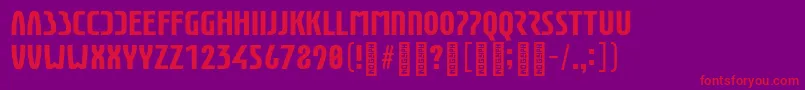 EunomiaBold Font – Red Fonts on Purple Background