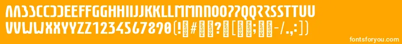 EunomiaBold Font – White Fonts on Orange Background