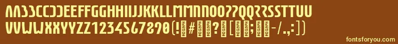 EunomiaBold Font – Yellow Fonts on Brown Background