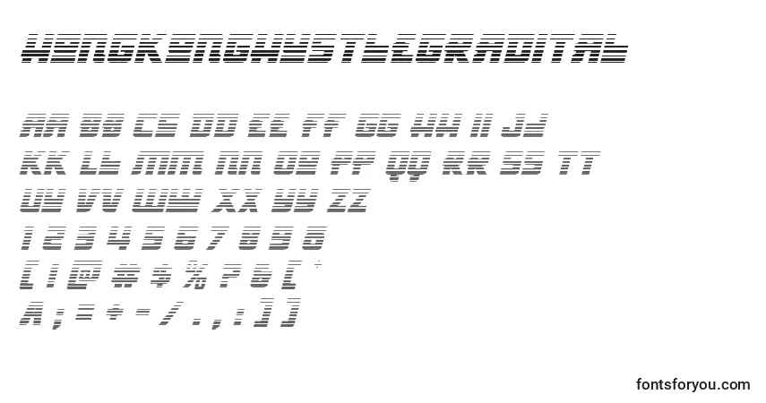 Czcionka Hongkonghustlegradital – alfabet, cyfry, specjalne znaki