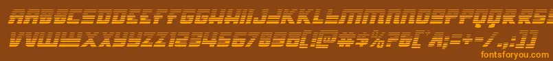 Hongkonghustlegradital Font – Orange Fonts on Brown Background