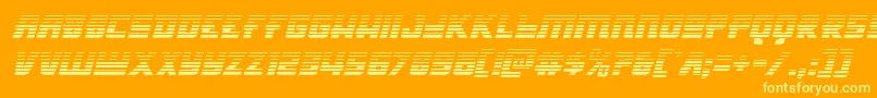 Hongkonghustlegradital Font – Yellow Fonts on Orange Background