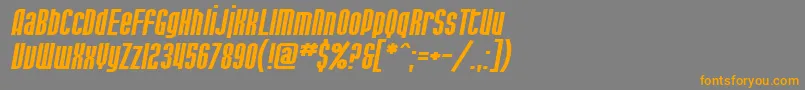 SfPortMckenzieExtendedItalic Font – Orange Fonts on Gray Background