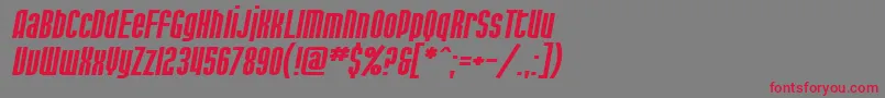 SfPortMckenzieExtendedItalic Font – Red Fonts on Gray Background