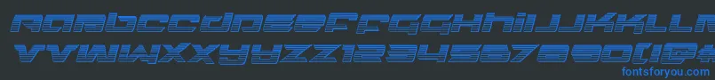 Northstarchromeital Font – Blue Fonts on Black Background