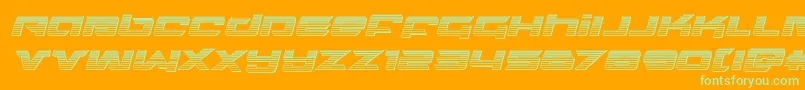 Northstarchromeital Font – Green Fonts on Orange Background