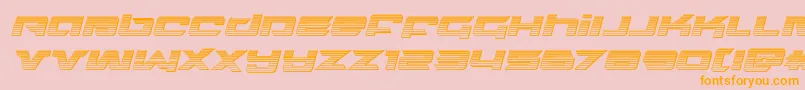 Northstarchromeital Font – Orange Fonts on Pink Background