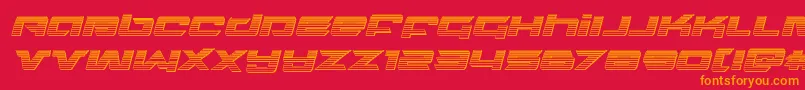 フォントNorthstarchromeital – 赤い背景にオレンジの文字