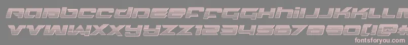 Czcionka Northstarchromeital – różowe czcionki na szarym tle