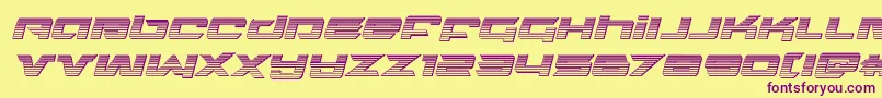 Northstarchromeital Font – Purple Fonts on Yellow Background
