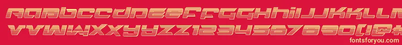 Northstarchromeital Font – Yellow Fonts on Red Background