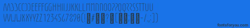 EunomiaLight Font – Black Fonts on Blue Background