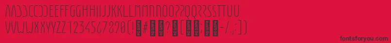 EunomiaLight Font – Black Fonts on Red Background