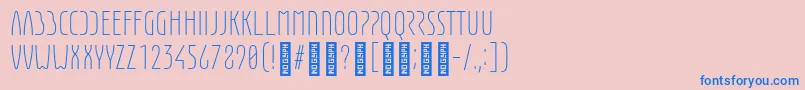 EunomiaLight Font – Blue Fonts on Pink Background