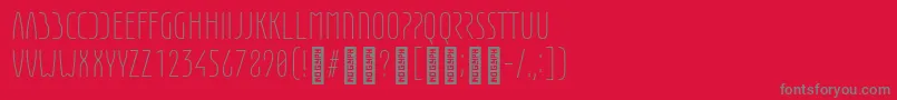 EunomiaLight Font – Gray Fonts on Red Background