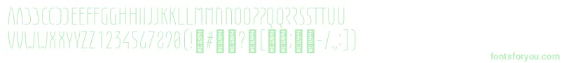 EunomiaLight Font – Green Fonts on White Background