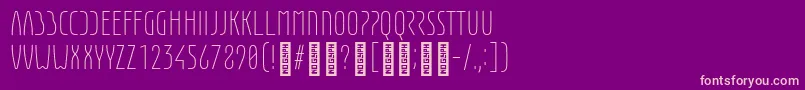 EunomiaLight Font – Pink Fonts on Purple Background