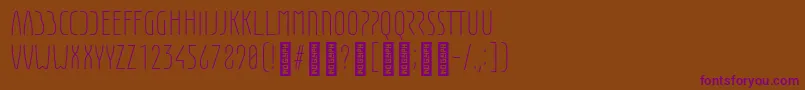 EunomiaLight Font – Purple Fonts on Brown Background