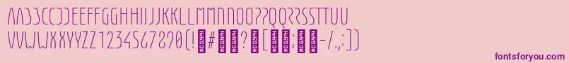 EunomiaLight Font – Purple Fonts on Pink Background