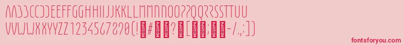 EunomiaLight Font – Red Fonts on Pink Background