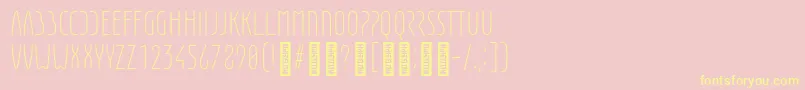 EunomiaLight Font – Yellow Fonts on Pink Background