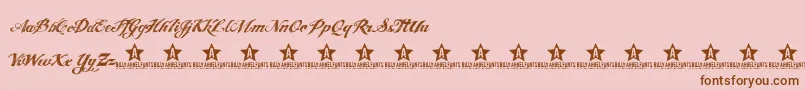 Angel ffy Font – Brown Fonts on Pink Background