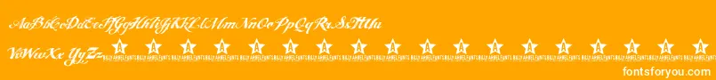 Fonte Angel ffy – fontes brancas em um fundo laranja