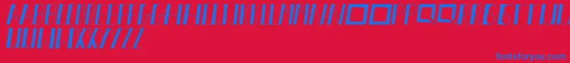Akiva Font – Blue Fonts on Red Background