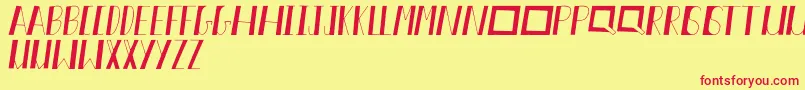 Akiva Font – Red Fonts on Yellow Background