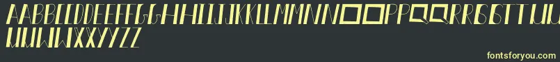 フォントAkiva – 黒い背景に黄色の文字