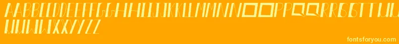 Akiva Font – Yellow Fonts on Orange Background