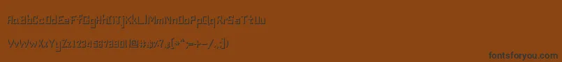 Enchan Font – Black Fonts on Brown Background