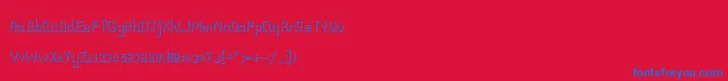 Enchan Font – Blue Fonts on Red Background