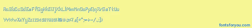 Enchan Font – Blue Fonts on Yellow Background