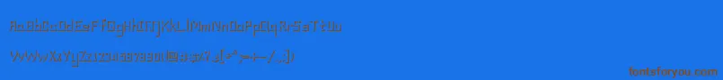 Enchan Font – Brown Fonts on Blue Background