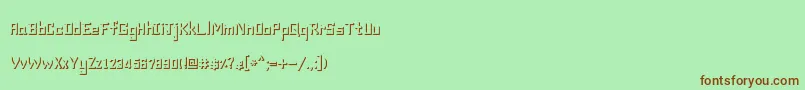 Enchan Font – Brown Fonts on Green Background