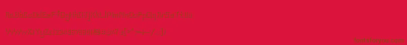 Enchan-Schriftart – Braune Schriften auf rotem Hintergrund