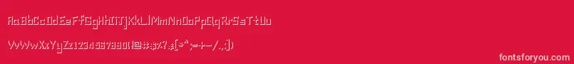 Enchan Font – Pink Fonts on Red Background