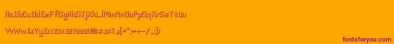 Enchan Font – Purple Fonts on Orange Background