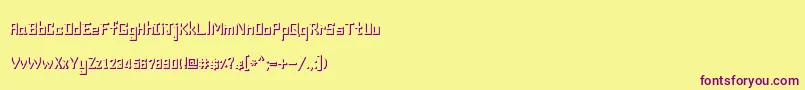 Enchan Font – Purple Fonts on Yellow Background