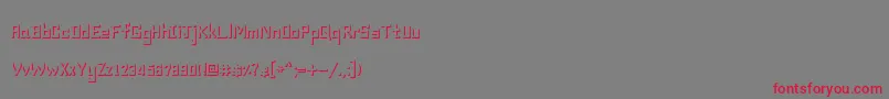 Enchan Font – Red Fonts on Gray Background