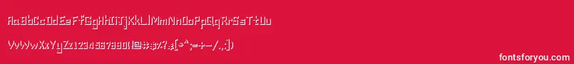 フォントEnchan – 赤い背景に白い文字