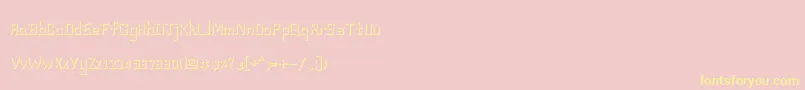 Enchan Font – Yellow Fonts on Pink Background
