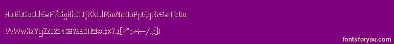 Enchan Font – Yellow Fonts on Purple Background