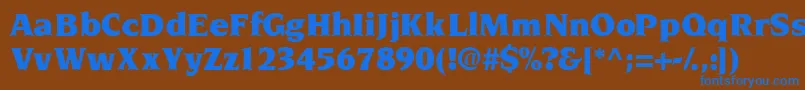 Tridentblackssk Font – Blue Fonts on Brown Background