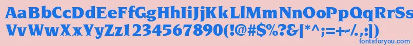 Tridentblackssk Font – Blue Fonts on Pink Background