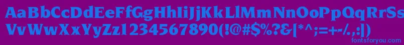 Tridentblackssk Font – Blue Fonts on Purple Background